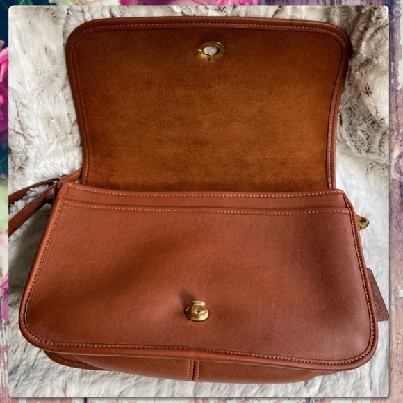 VINTAGE COACH BRITISH TAN CONVERTIBLE CLUTCH CROSSBODY BAG 9635 - Picture 11 of 16